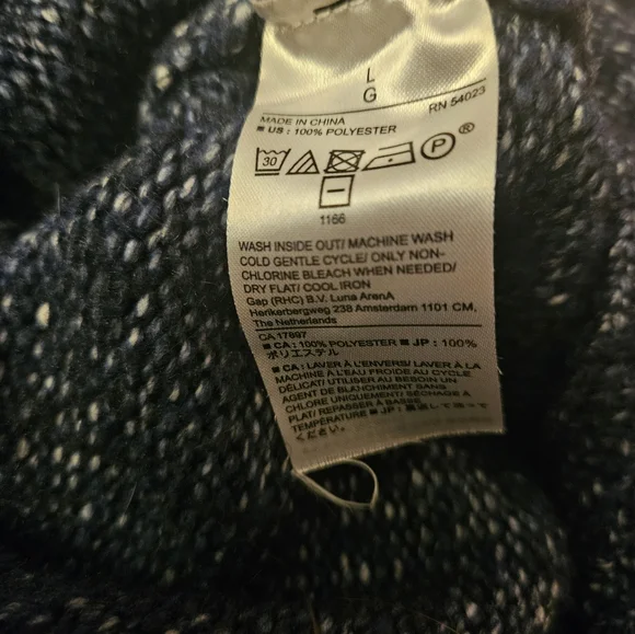 Banana Republic Navy Blue Knit Turtleneck Cozy Sweater - Size Large - Picture 6 of 7